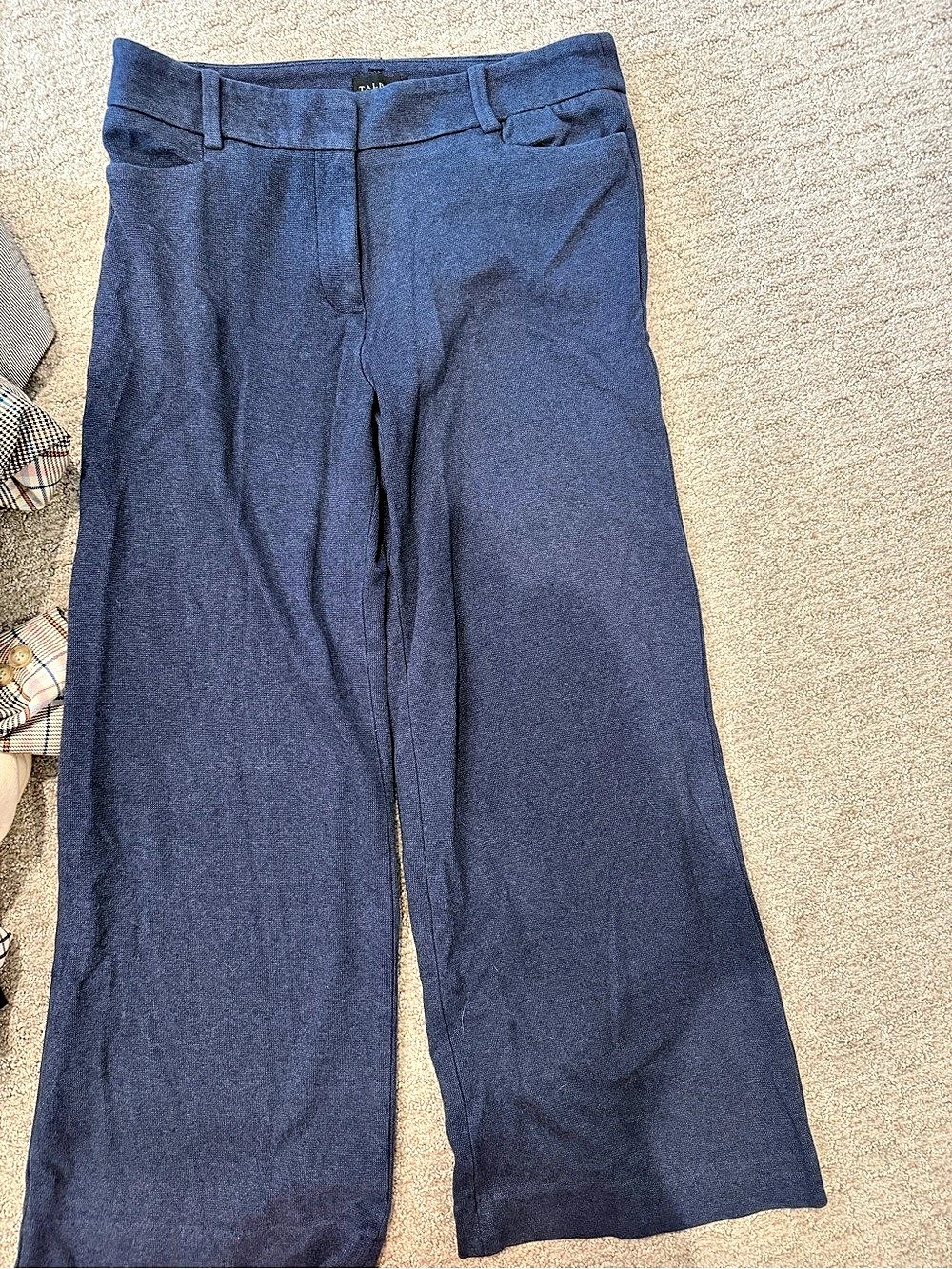 Talbots Modern Knit Wide Leg Pant Wide Leg Pants in Blue Like New